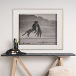 The Meeting by Nancy Crowell a Hand Embellished Framed Art Print Matted under Glass