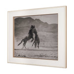 The Meeting by Nancy Crowell a Hand Embellished Framed Art Print Matted under Glass