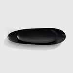 Thin Oval boards - varnished mahogany - black - set of 2 White Cliff Studio Trays