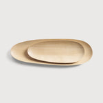 Thin Oval boards - varnished sycamore - set of 2 White Cliff Studio Trays