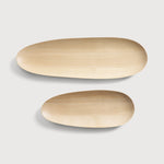 Thin Oval boards - varnished sycamore - set of 2 White Cliff Studio Trays