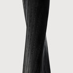 Torsion dining table - varnished oak - black - round - low height White Cliff Studio Dining Table