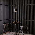 Torsion dining table - varnished oak - brown - round White Cliff Studio Dining Table