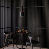 Torsion dining table - varnished oak - brown - round White Cliff Studio Dining Table