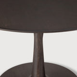 Torsion dining table - varnished oak - brown - round White Cliff Studio Dining Table