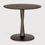 Torsion dining table - varnished oak - brown - round White Cliff Studio Dining Table