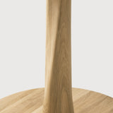 Torsion dining table - varnished oak - round White Cliff Studio Dining Table