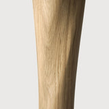 Torsion dining table - varnished oak - round White Cliff Studio Dining Table