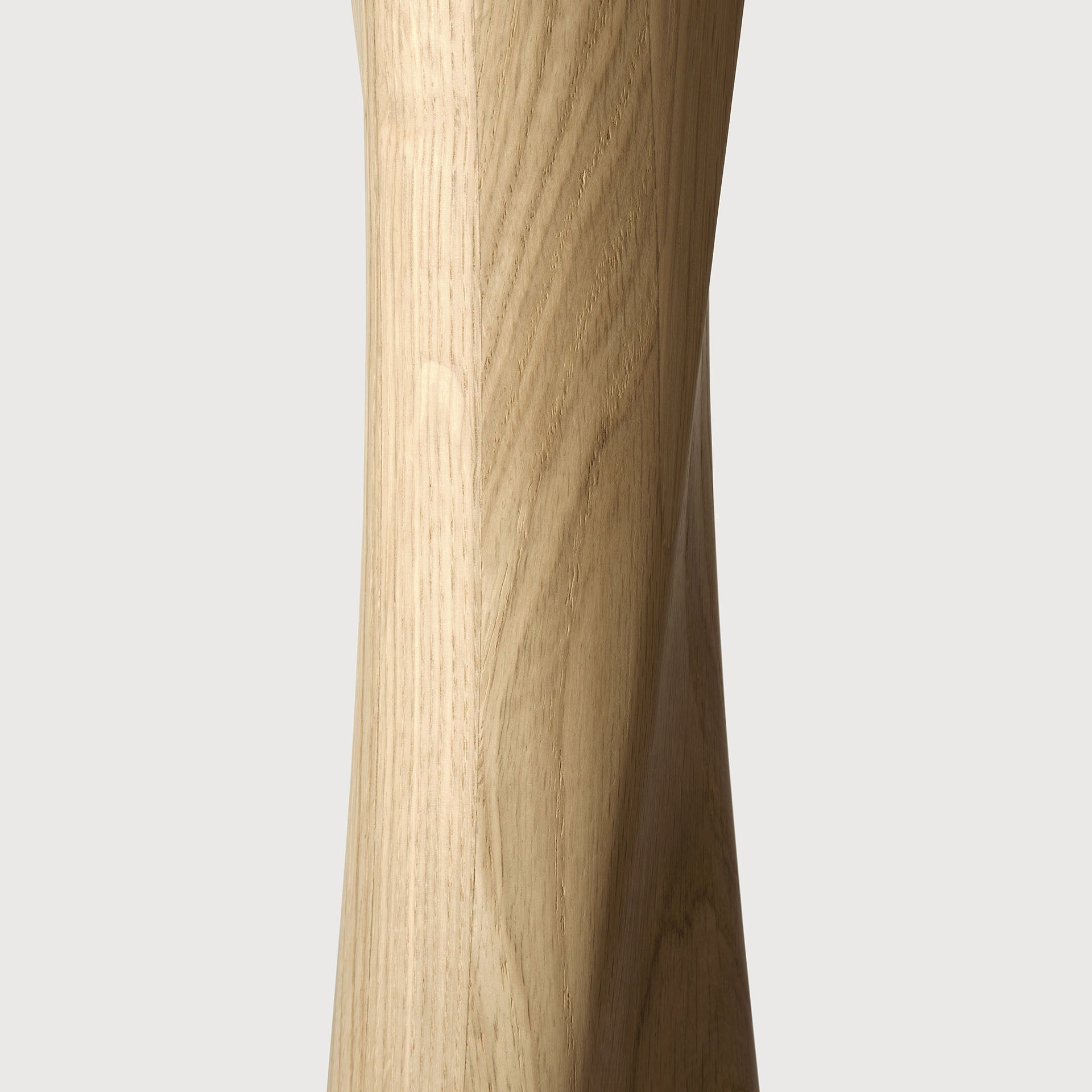 Torsion dining table - varnished oak - round White Cliff Studio Dining Table