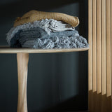 Torsion dining table - varnished oak - round White Cliff Studio Dining Table