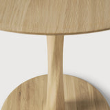 Torsion dining table - varnished oak - round White Cliff Studio Dining Table