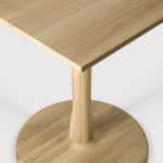 Torsion dining table - varnished oak - square White Cliff Studio Dining Table