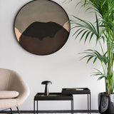 Tray coffee table set - varnished wood - black - square - S/L - trays not included White Cliff Studio COFFEE TABLE