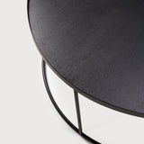 Tray coffee table - varnished wood - black - round - XL - tray not included White Cliff Studio COFFEE TABLE