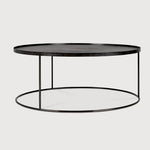 Tray coffee table - varnished wood - black - round - XL - tray not included White Cliff Studio COFFEE TABLE