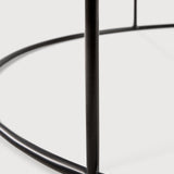 Tray coffee table - varnished wood - black - round - XL - tray not included White Cliff Studio COFFEE TABLE