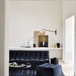 Tray coffee table - varnished wood - black - round - XL - tray not included White Cliff Studio COFFEE TABLE