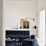 Tray coffee table - varnished wood - black - round - XL - tray not included White Cliff Studio COFFEE TABLE