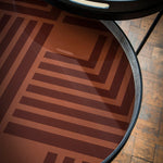 Tray side table set - varnished wood - black - round - S/L - trays not included White Cliff Studio Side Table