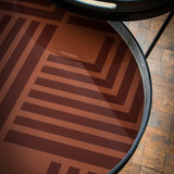 Tray side table set - varnished wood - black - round - S/L - trays not included White Cliff Studio Side Table