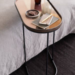 Tray side table - varnished wood - black - oblong - M - tray not included White Cliff Studio Side Table