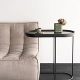 Tray side table - varnished wood - black - oblong - M - tray not included White Cliff Studio Side Table