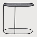 Tray side table - varnished wood - black - oblong - M - tray not included White Cliff Studio Side Table