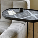 Tray side table - varnished wood - black - oblong - M - tray not included White Cliff Studio Side Table