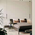 Tray side table - varnished wood - black - oblong - M - tray not included White Cliff Studio Side Table