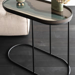 Tray side table - varnished wood - black - oblong - M - tray not included White Cliff Studio Side Table