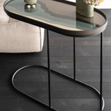 Tray side table - varnished wood - black - oblong - M - tray not included White Cliff Studio Side Table