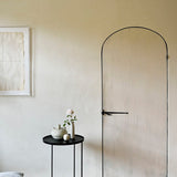 Tray side table - varnished wood - black - round - S - tray not included White Cliff Studio Side Table