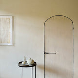 Tray side table - varnished wood - black - round - S - tray not included White Cliff Studio Side Table