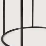 Tray side table - varnished wood - black - round - S - tray not included White Cliff Studio Side Table