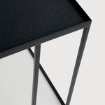Tray side table - varnished wood - black - square - S - tray not included White Cliff Studio Side Table