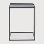Tray side table - varnished wood - black - square - S - tray not included White Cliff Studio Side Table