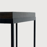 Tray side table - varnished wood - black - square - S - tray not included White Cliff Studio Side Table