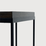 Tray side table - varnished wood - black - square - S - tray not included White Cliff Studio Side Table