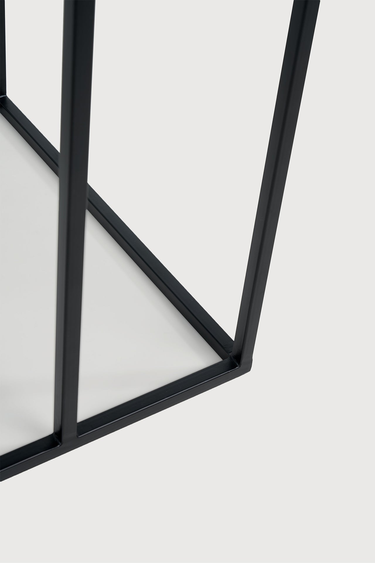 Tray side table - varnished wood - black - square - S - tray not included White Cliff Studio Side Table