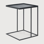 Tray side table - varnished wood - black - square - S - tray not included White Cliff Studio Side Table