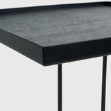 Tray side table - varnished wood - black - square - S - tray not included White Cliff Studio Side Table