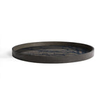 Tree tray - varnished wood - Black - round - L White Cliff Studio Trays
