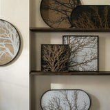 Tree tray - varnished wood - Black - round - L White Cliff Studio Trays