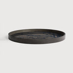 Tree tray - varnished wood - Black - round - L White Cliff Studio Trays