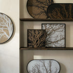 Tree tray - varnished wood - White - round - L White Cliff Studio Trays