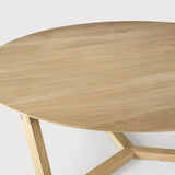 Tripod coffee table - varnished oak - round White Cliff Studio COFFEE TABLE