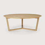Tripod coffee table - varnished oak - round White Cliff Studio COFFEE TABLE