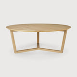 Tripod coffee table - varnished oak - round White Cliff Studio COFFEE TABLE