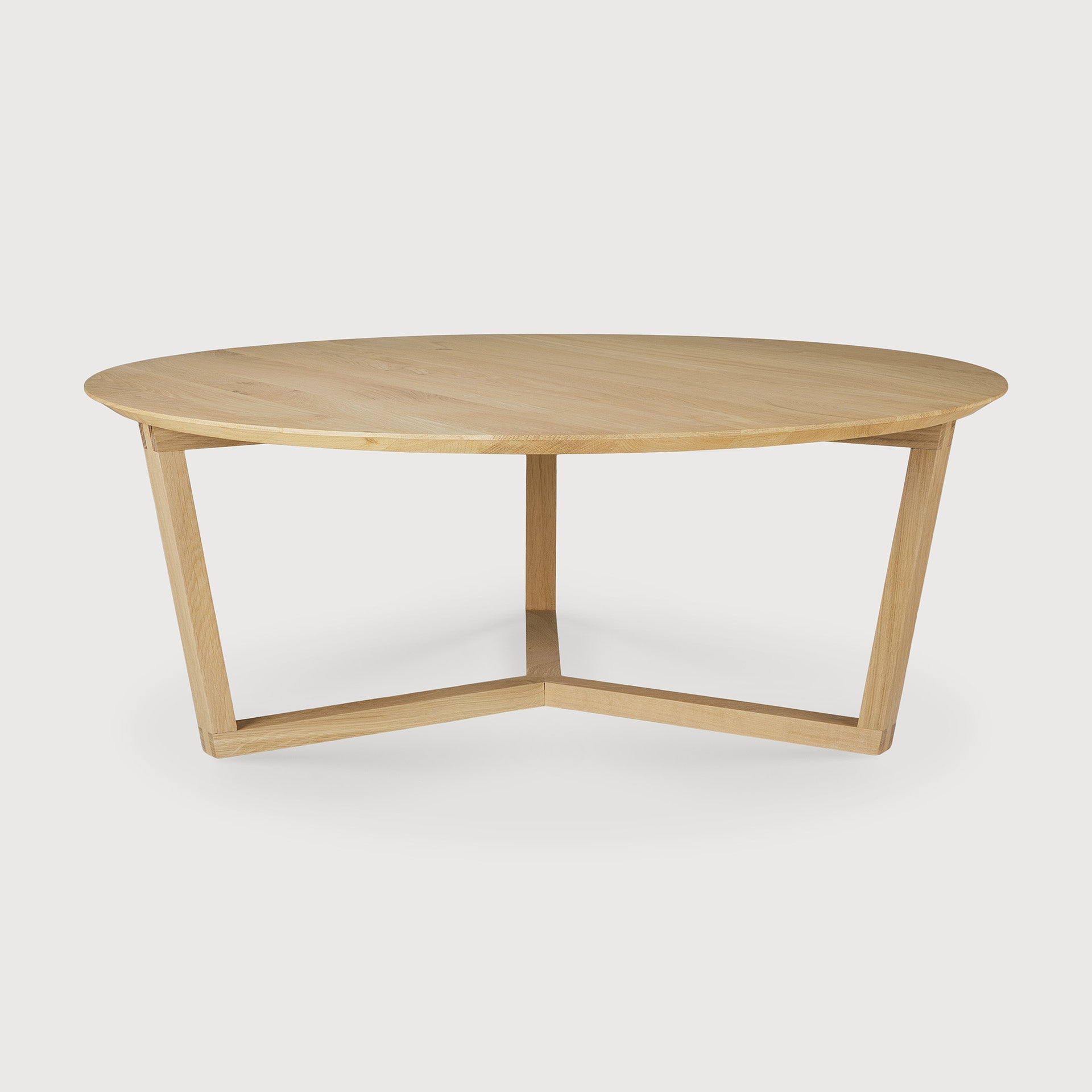 Tripod coffee table - varnished oak - round White Cliff Studio COFFEE TABLE