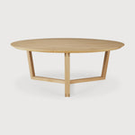 Tripod coffee table - varnished oak - round White Cliff Studio COFFEE TABLE
